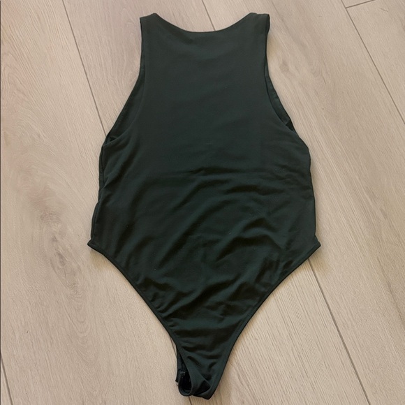 Zara Dark Olive Green High-Neck Body Suit - Picture 3 of 4